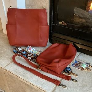 Perfect Joy Susan tote shoulder crossbody Kayleigh bag - 2 extra guitar straps